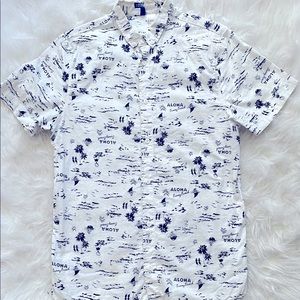 Hawaii print button down shirt